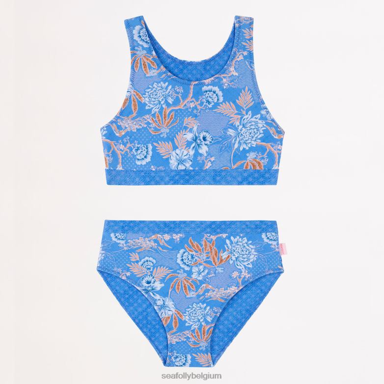 Seafolly enfants bikini réversible fuji girlsstarlight maillots de bain bleu P8B62788
