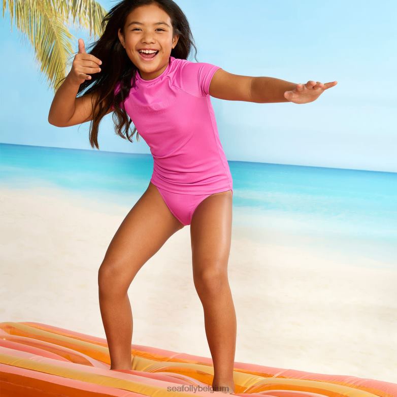 Seafolly enfants gilet anti-éruption essentiel pour filles m/s maillots de bain rose P8B62800