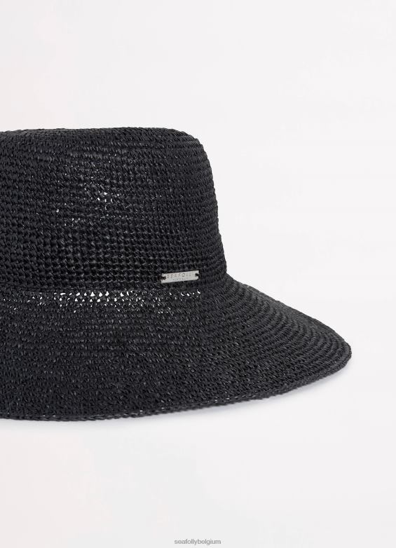 Seafolly femmes chapeau bob sierra accessoires noir P8B62784