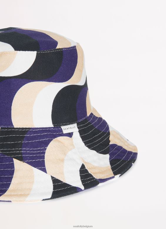 Seafolly femmes chapeau seau moderne accessoires noir P8B62782