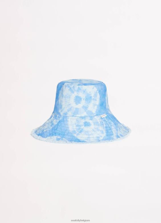 Seafolly femmes chapeau seau tie-dye accessoires Azur P8B62779