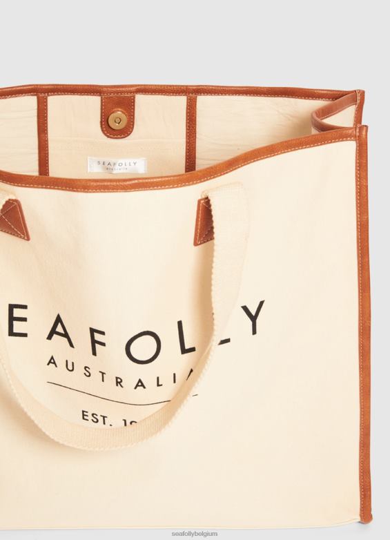 Seafolly femmes sac fourre-tout en toile accessoires sable P8B62763