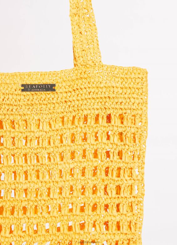 Seafolly femmes sac fourre-tout tissé casa accessoires tournesol P8B62766