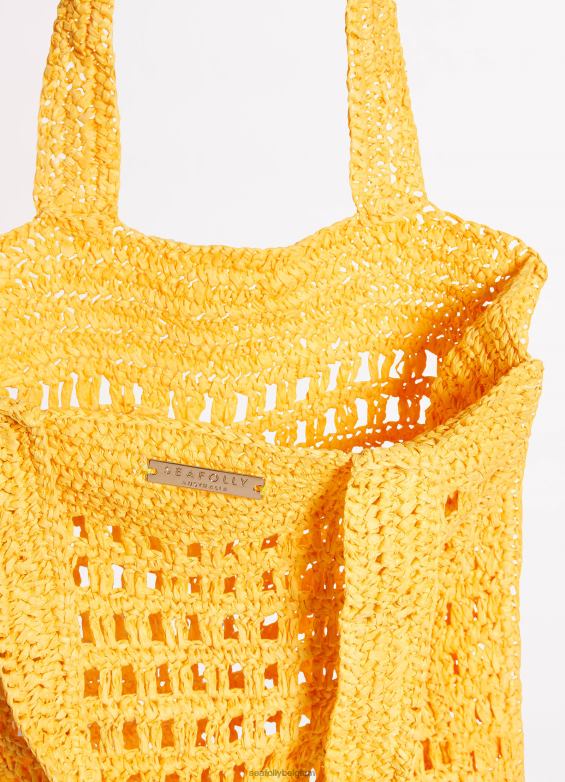 Seafolly femmes sac fourre-tout tissé casa accessoires tournesol P8B62766
