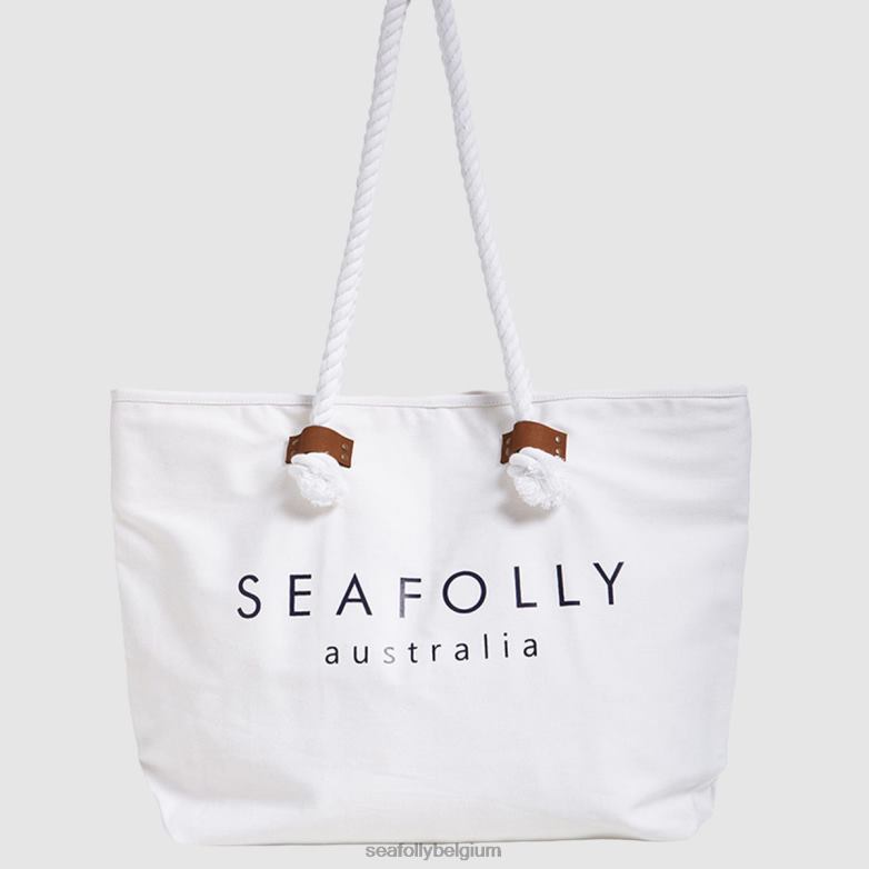 Seafolly femmes sac fourre-tout à voile de bateau accessoires blanc P8B62761