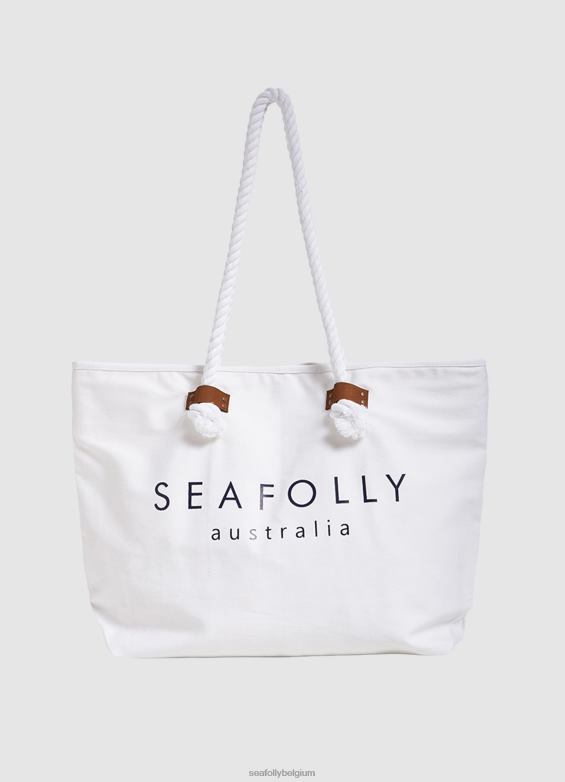 Seafolly femmes sac fourre-tout à voile de bateau accessoires blanc P8B62761
