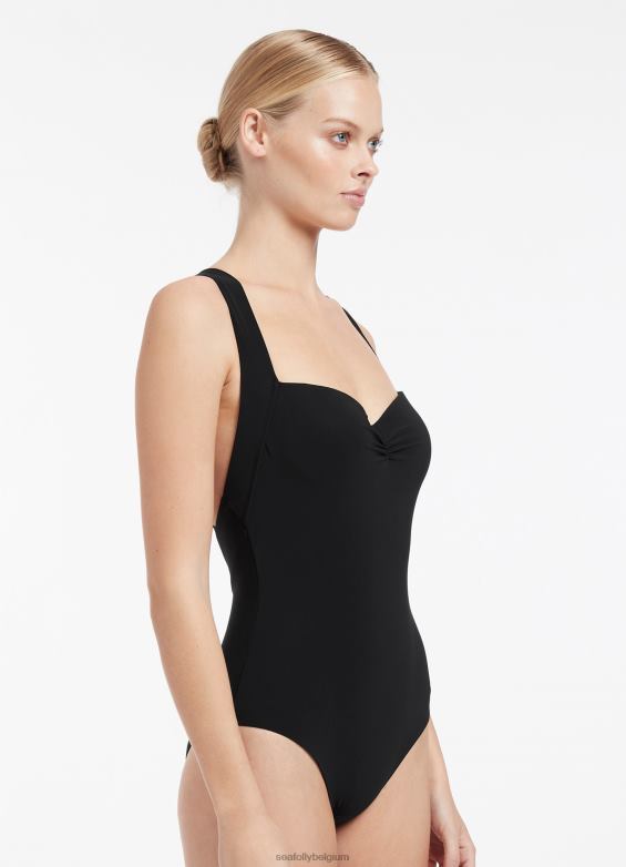 Seafolly femmes jetset infini une pièce maillots de bain noir P8B6224