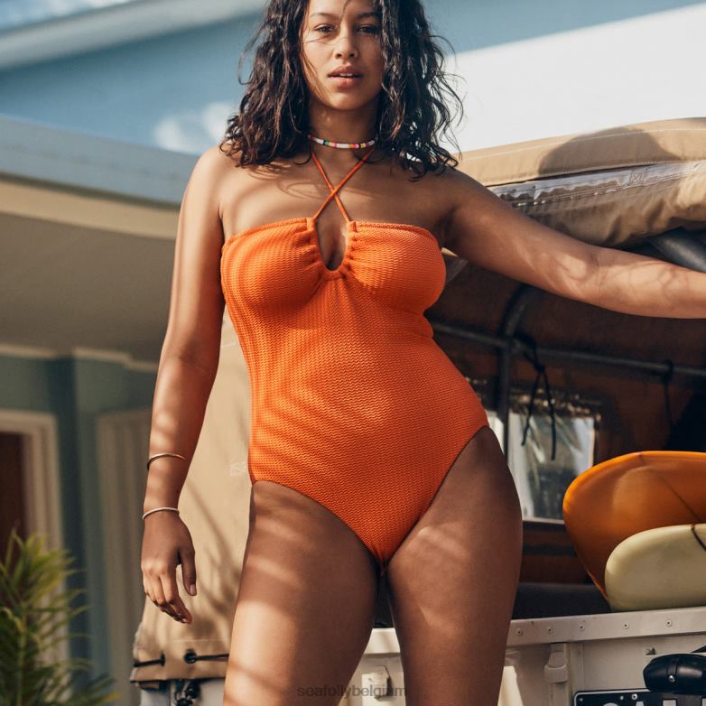 Seafolly femmes bandeau de plongée en mer une pièce maillots de bain mandarin P8B6263