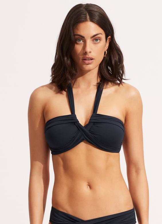 Seafolly femmes bandeau licou collectif maillots de bain vraie marine P8B62199