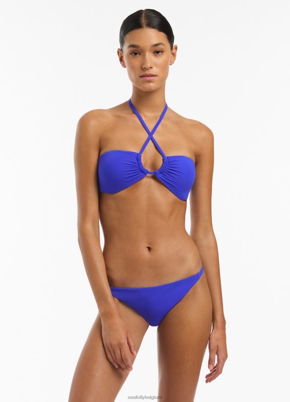 Seafolly femmes bas de bikini taille basse jetset skinny sur les côtés maillots de bain saphir P8B62273