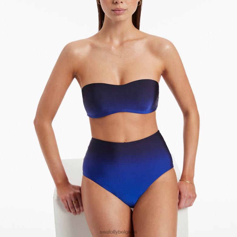 Seafolly femmes bas de bikini taille haute coucher de soleil oia maillots de bain océan P8B62279
