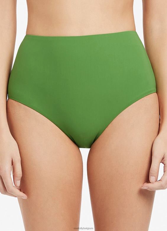 Seafolly femmes bas de bikini taille haute jetset maillots de bain palmier P8B62469