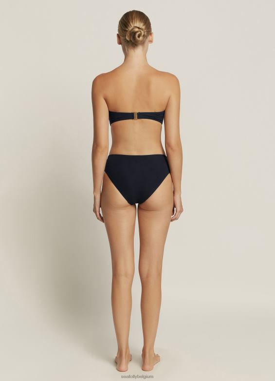 Seafolly femmes jetset u trim pantalon mi-haut maillots de bain marine profonde P8B62323