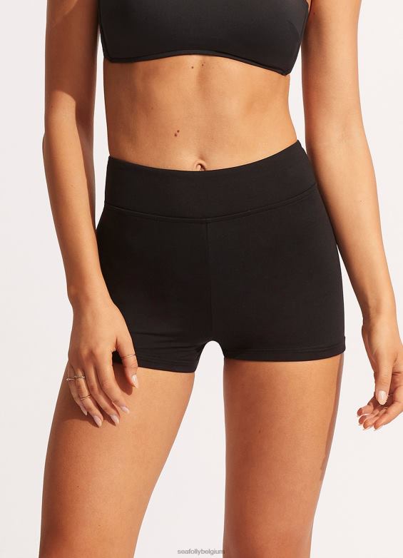 Seafolly femmes pantalon boyleg collectif maillots de bain noir P8B62249