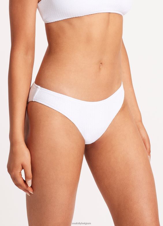 Seafolly femmes pantalon hipster de plongée en mer maillots de bain blanc P8B62255