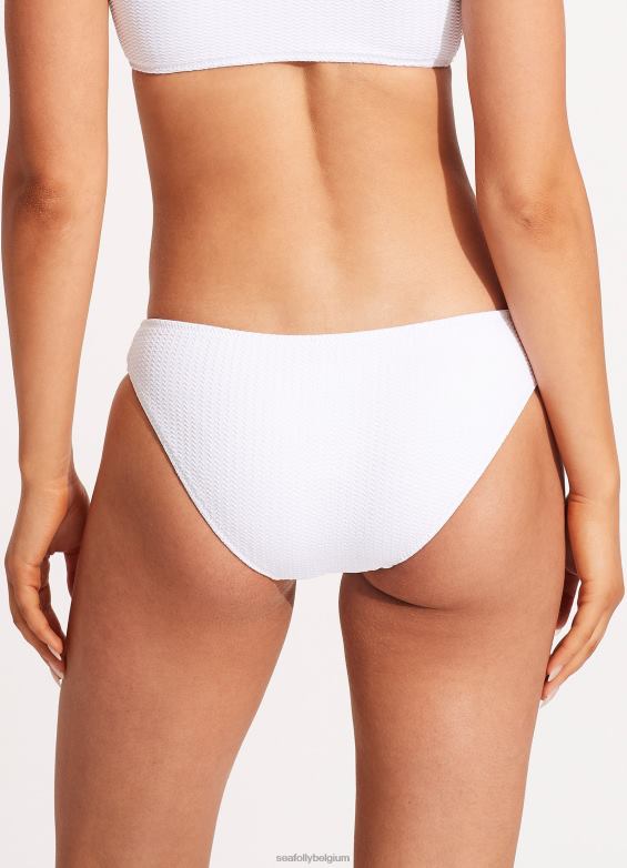 Seafolly femmes pantalon hipster de plongée en mer maillots de bain blanc P8B62255