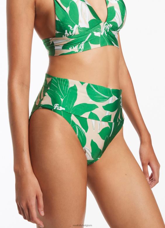 Seafolly femmes pantalon pliable floreale maillots de bain vert P8B62387