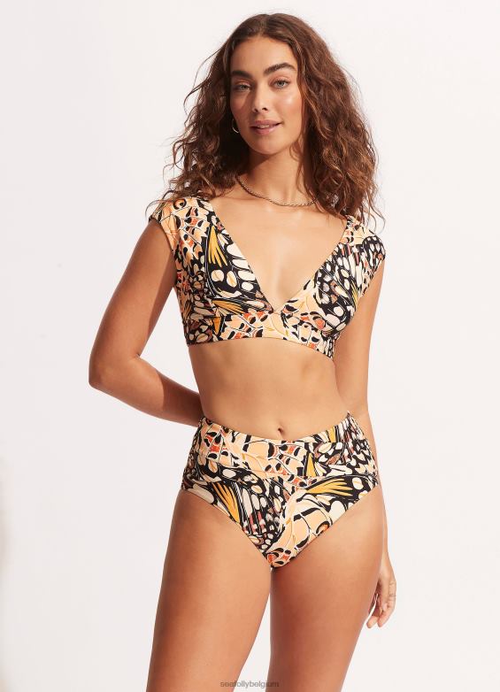 Seafolly femmes pantalon taille haute Take Flight maillots de bain mandarin P8B62616