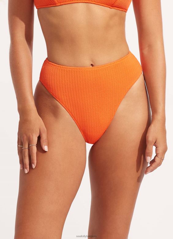 Seafolly femmes pantalon taille haute pour plongée en mer maillots de bain orange épicée P8B62505