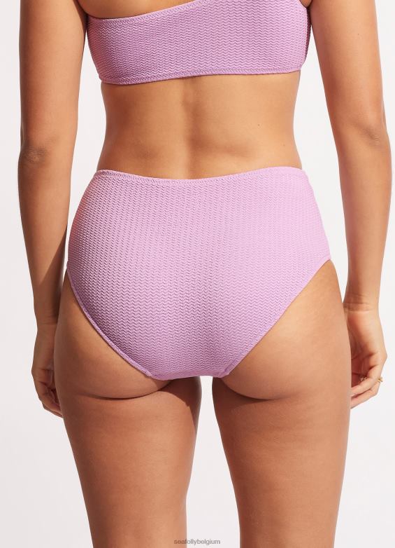 Seafolly femmes plongée en mer côté large rétro maillots de bain lilas P8B62618