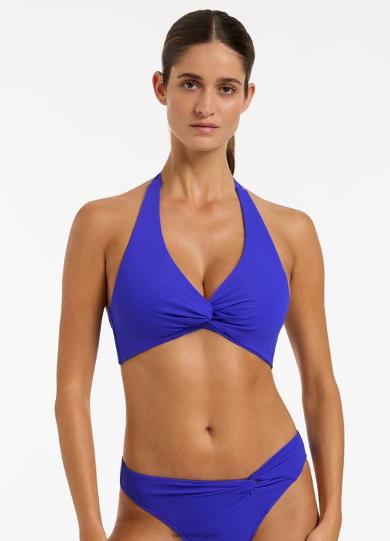 Seafolly femmes Jetset - D-DD - Haut de bikini torsadé sur le devant maillots de bain saphir P8B62264