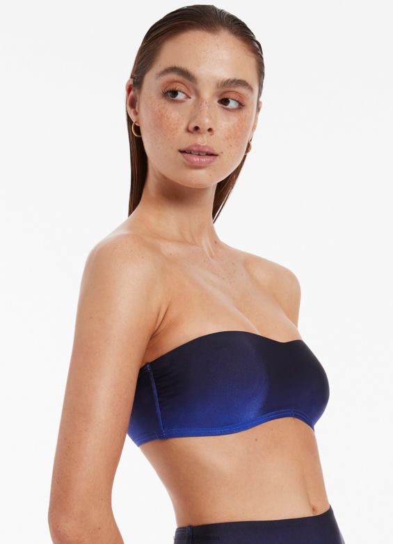 Seafolly femmes haut de bikini bandeau minimaliste Oia Sunset maillots de bain océan P8B62310