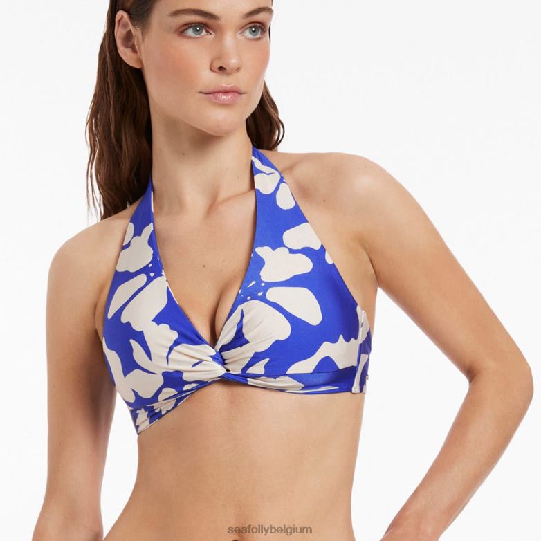 Seafolly femmes emporio d-dd - haut torsadé sur le devant maillots de bain saphir P8B62468