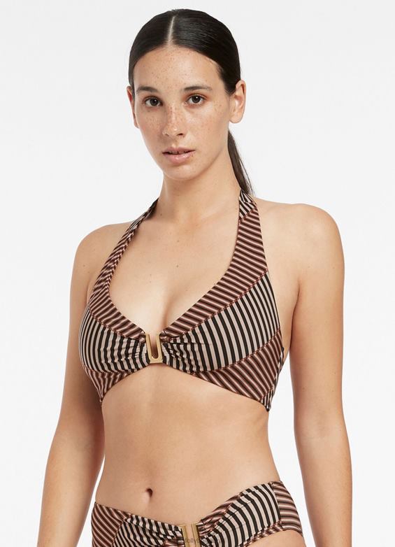 Seafolly femmes haut dos nu raya d_dd maillots de bain le tabac P8B62339