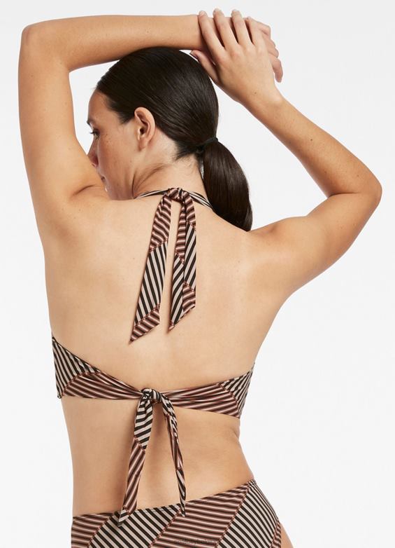 Seafolly femmes haut dos nu raya d_dd maillots de bain le tabac P8B62339