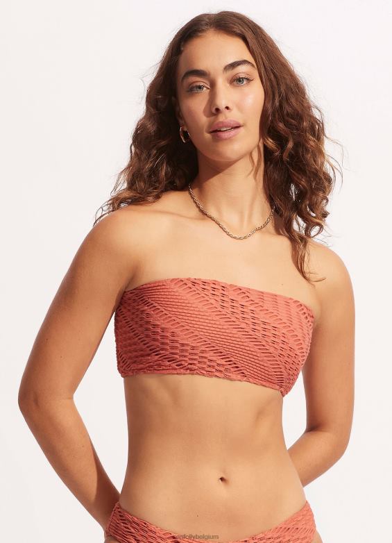 Seafolly femmes haut tube de Marrakech maillots de bain cannelle P8B62390