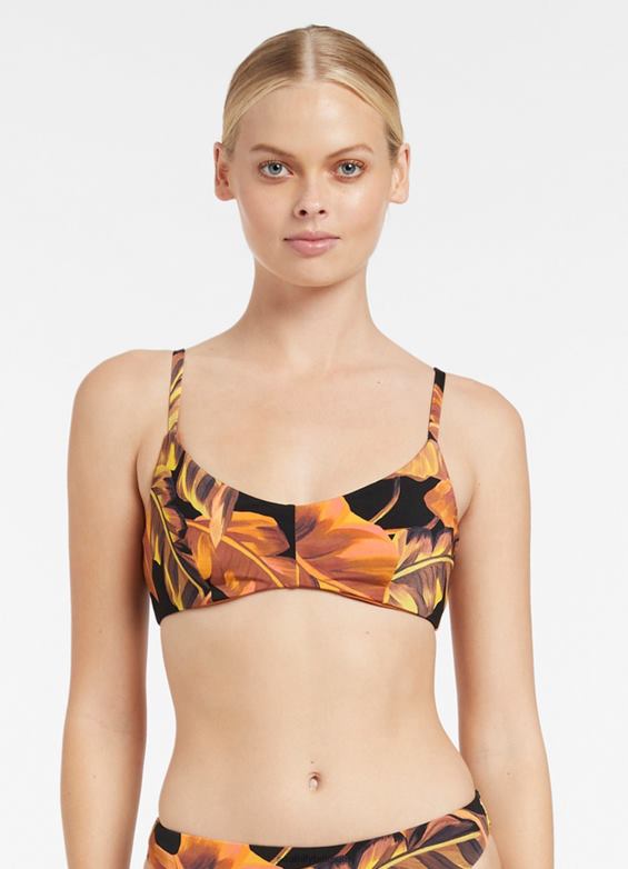 Seafolly femmes palmas c_d u/wire top maillots de bain noir P8B62423