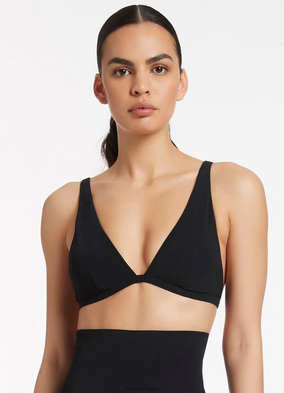 Seafolly femmes tri-top jetset maillots de bain noir P8B62293