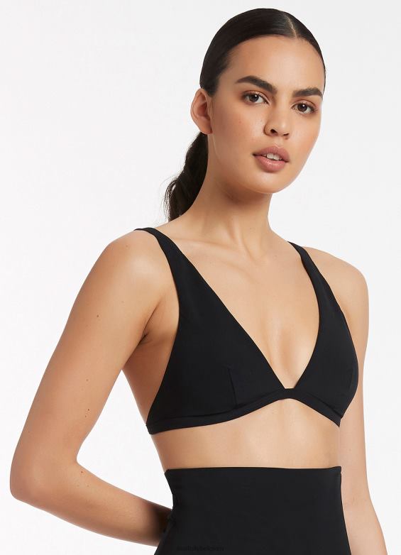 Seafolly femmes tri-top jetset maillots de bain noir P8B62293