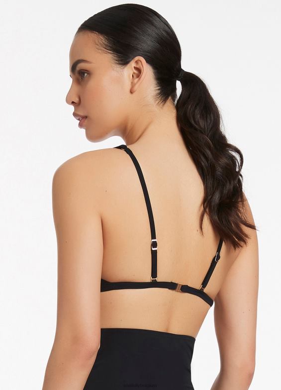 Seafolly femmes tri-top jetset maillots de bain noir P8B62293