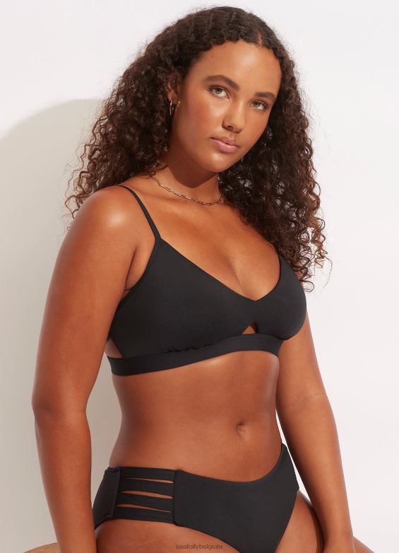 Seafolly femmes bralette hybride collective maillots de bain noir P8B62196