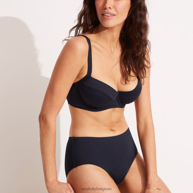 Seafolly femmes soutien-gorge collectif à armatures bonnets J maillots de bain vraie marine P8B62216