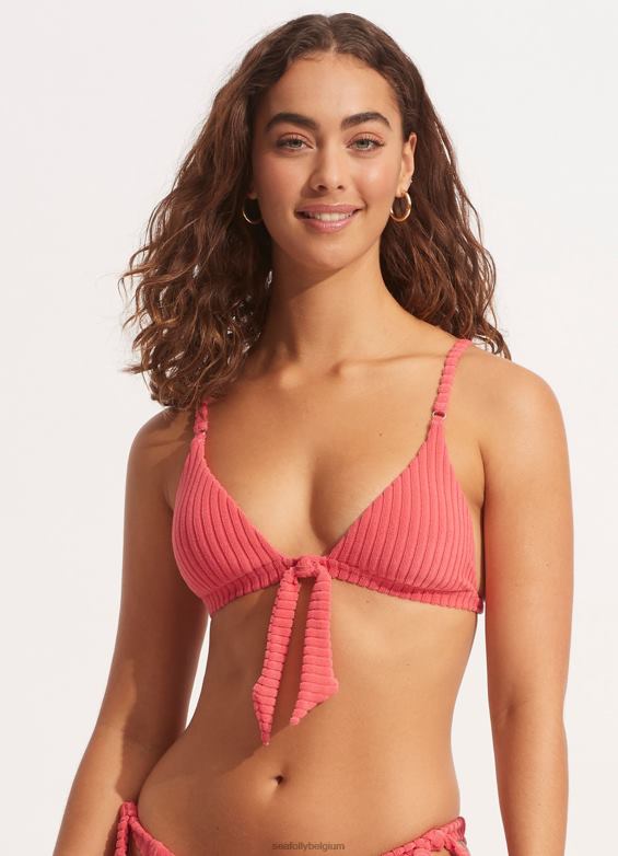 Seafolly femmes la havane fixe tri maillots de bain corail embrassé par le soleil P8B62438