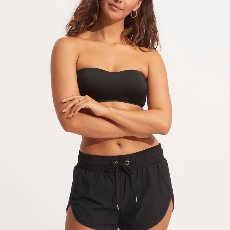 Seafolly femmes boardshort actif collectif vêtements noir P8B62634