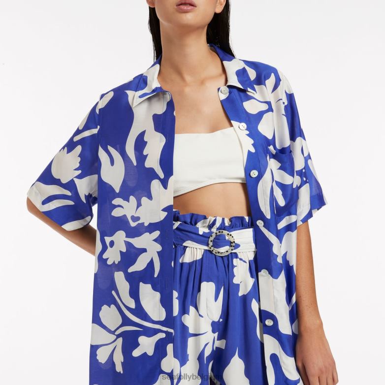 Seafolly femmes chemise à manches courtes emporio vêtements saphir P8B62745