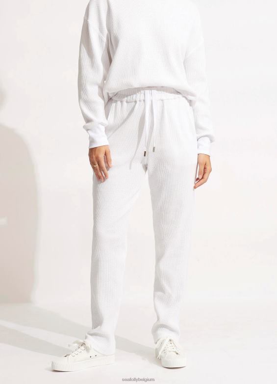 Seafolly femmes pantalon gaufré vêtements blanc P8B62664