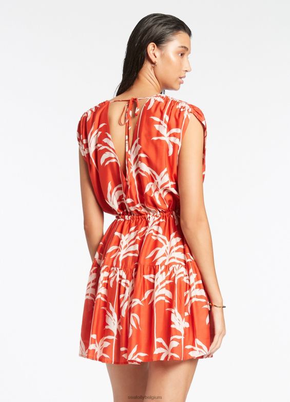 Seafolly femmes cache-maillot à plusieurs niveaux vêtements cerise P8B62699