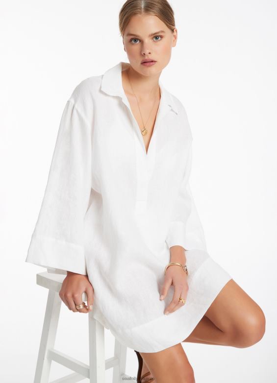 Seafolly femmes caftan à pull jetset vêtements blanc P8B62702