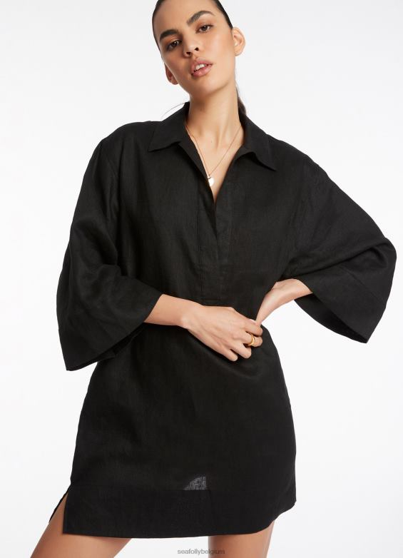 Seafolly femmes caftan à pull jetset vêtements noir P8B62705