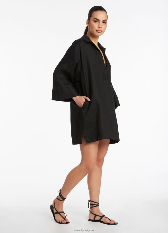 Seafolly femmes caftan à pull jetset vêtements noir P8B62705