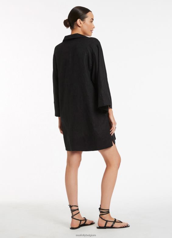 Seafolly femmes caftan à pull jetset vêtements noir P8B62705