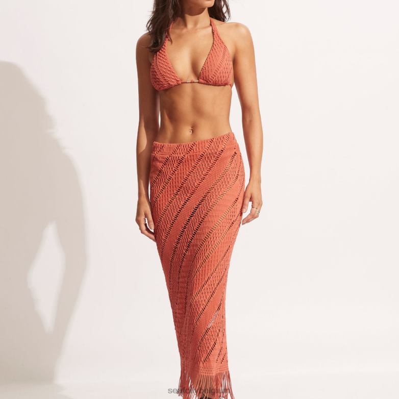 Seafolly femmes jupe marrakech vêtements cannelle P8B62730