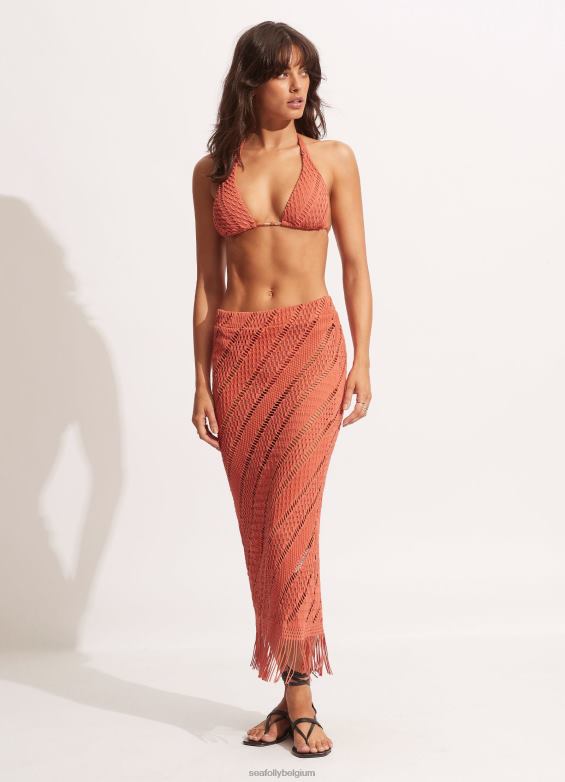 Seafolly femmes jupe marrakech vêtements cannelle P8B62730
