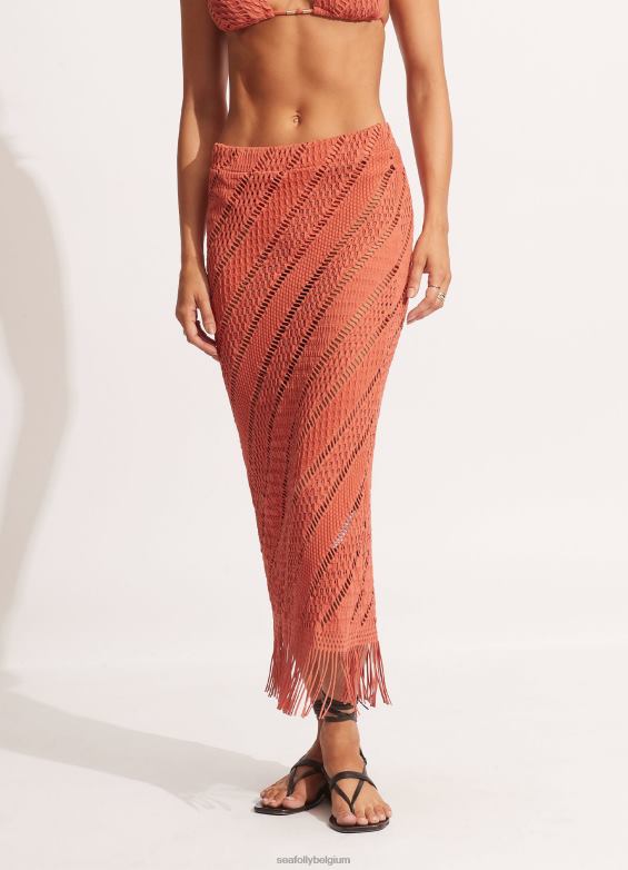 Seafolly femmes jupe marrakech vêtements cannelle P8B62730