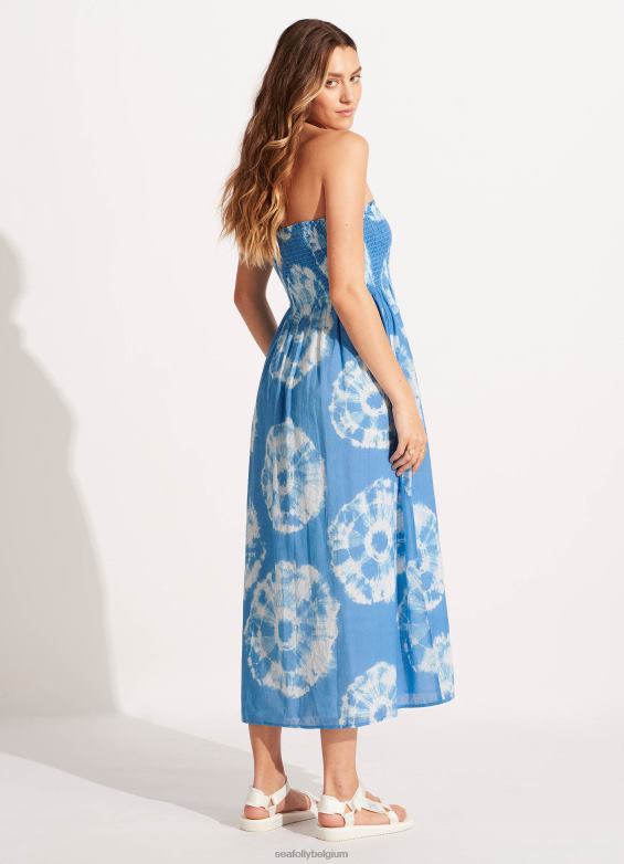 Seafolly femmes jupe/robe maxi tie-dye vêtements Azur P8B62689