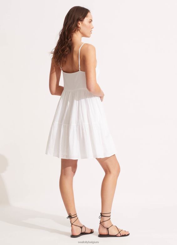 Seafolly femmes mini robe au bord de la mer vêtements blanc P8B62697